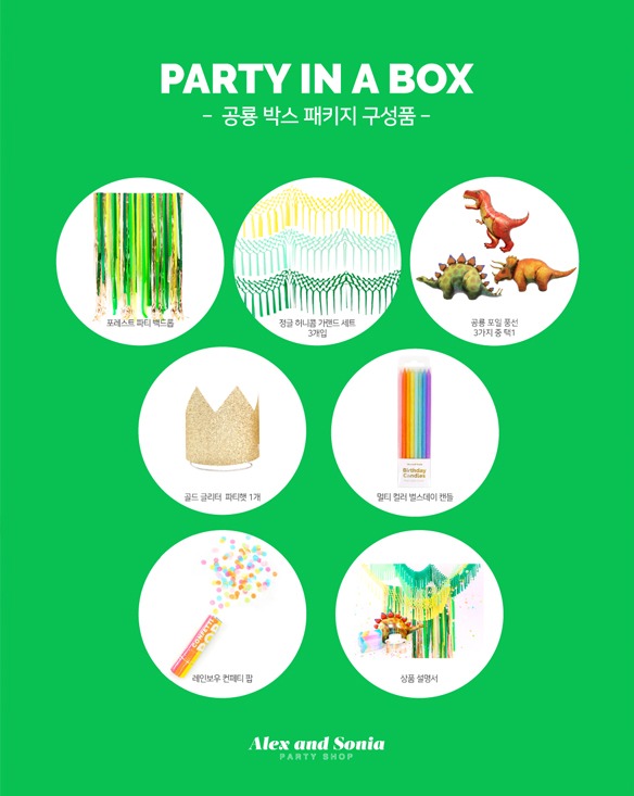 [Party in a Box]공룡 파티 박스 패키지
